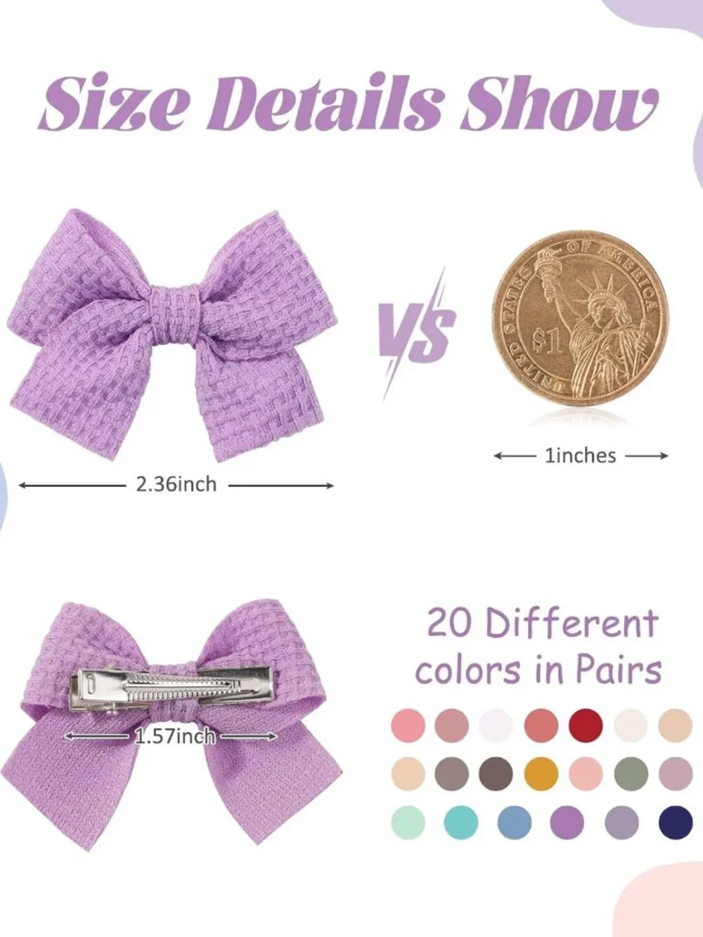 40pcs Mini Baby Hair Clips for Girls | Handmade Bows & Alligator Clips for